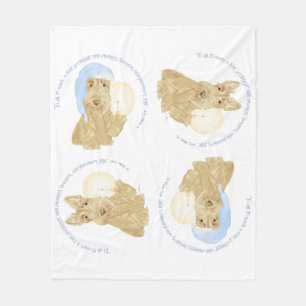 Wheaten Scottie Goodnight Fleece Blanket