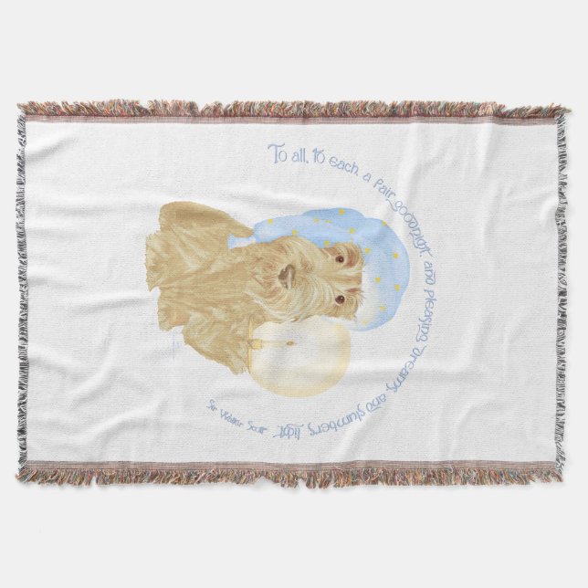 Wheaten Scottie Goodnight Throw Blanket (Front)