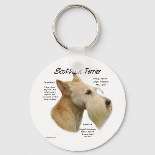 Wheaten Scottie History Key Ring