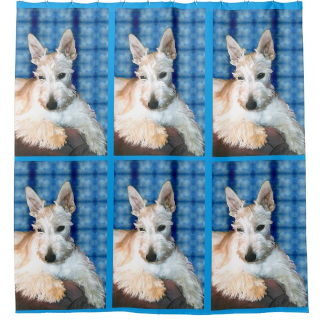 Wheaten Scottie Shower Curtain (Front)