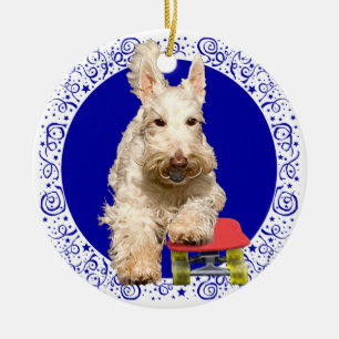 Wheaten Scottie Skateboard Ornament
