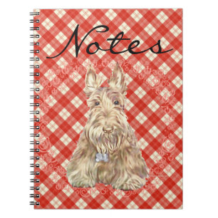 Wheaten Scottie Tartan Spiral Notebook