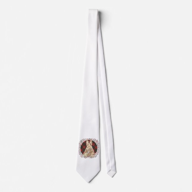 Wheaten Scottie Tartan Tie (Front)