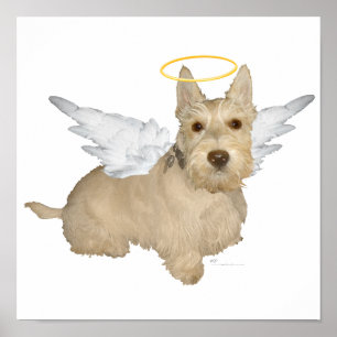 Wheaten Scottish Terrier Angels Poster