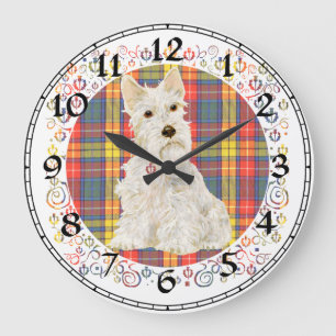 Wheaten Scottish Terrier Clock
