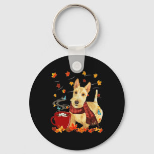 Wheaten Scottish Terrier - Fall - Chocolate - Hot Key Ring