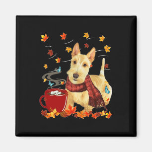 Wheaten Scottish Terrier - Fall - Chocolate - Hot Magnet
