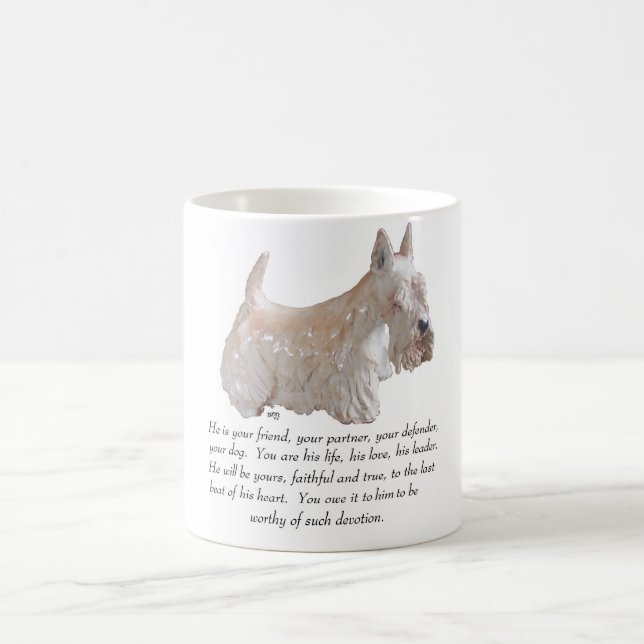 Wheaten Scottish Terrier - MALE Dog Coffee Mug (Center)