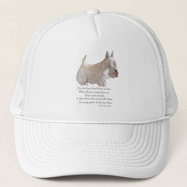 Wheaten Scottish Terrier Rainbow Bridge Trucker Hat (Front)