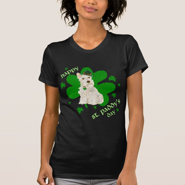 Wheaten Scottish Terrier St Patricks Day T-Shirt (Front)
