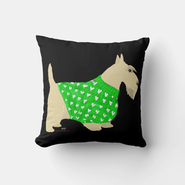 Wheaten Scottish Terrier Sweater Pillow (Front)