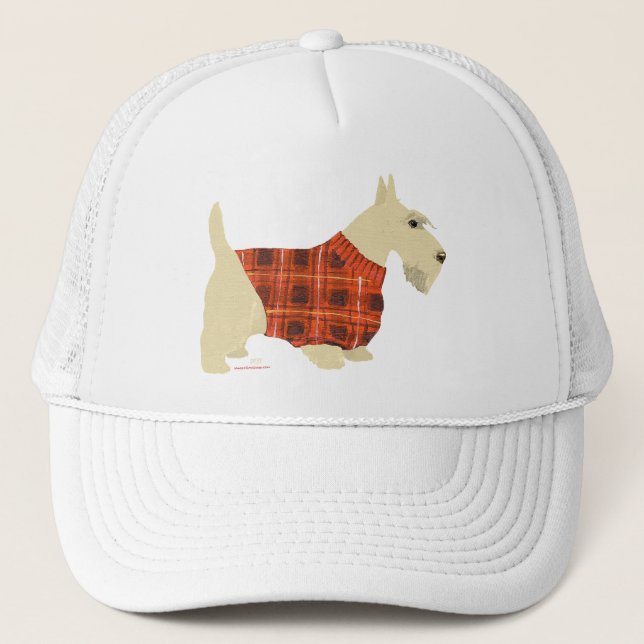 Wheaten Scottish Terrier Sweater Trucker Hat (Front)