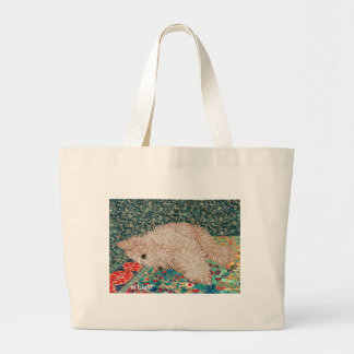Wheaten Terrier Bedtime Large Tote Bag