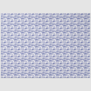 WHEATEN Terrier Blue Toile Tissue Paper