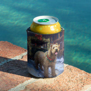 Wheaten Terrier Christmas Festive Season Can Cooler