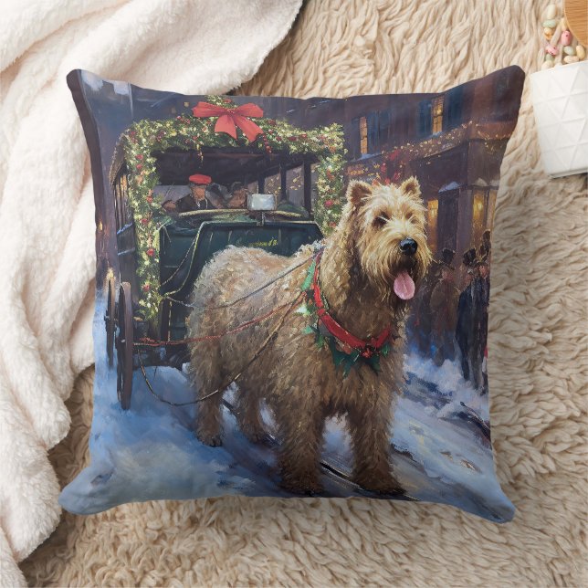 Wheaten Terrier Christmas Festive Season Cushion (Blanket)