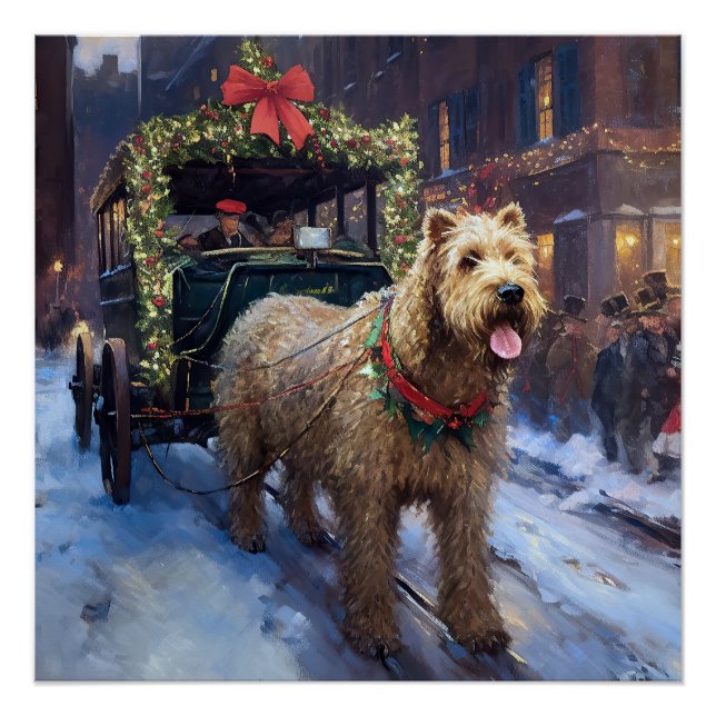 Wheaten Terrier Christmas Festive Season Poster (Front)