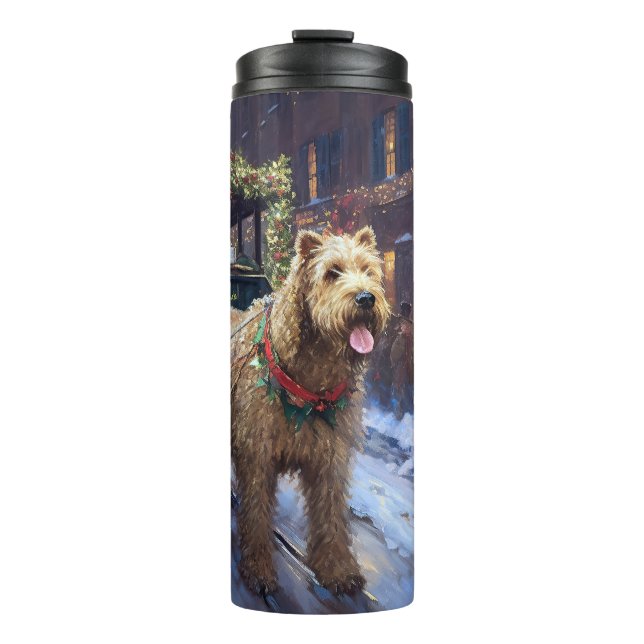 Wheaten Terrier Christmas Festive Season Thermal Tumbler (Front)