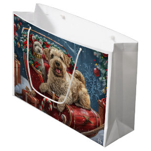 Wheaten Terrier Dog Christmas Festive Large Gift Bag