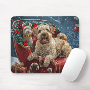 Wheaten Terrier Dog Christmas Festive Mouse Pad