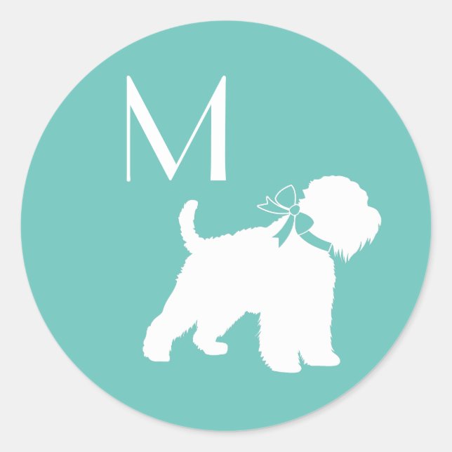 Wheaten Terrier Dog Puppy Classic Round Sticker (Front)