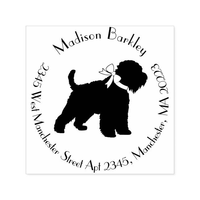 Wheaten Terrier Dog Silhouette Self-inking Stamp (Design)