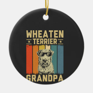 Wheaten Terrier Grandpa Ceramic Tree Decoration