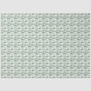 WHEATEN Terrier Green Toile Tissue Paper