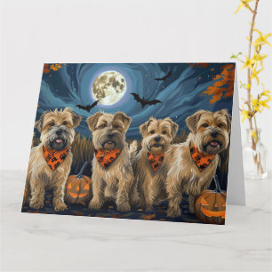 Wheaten Terrier Halloween Spooky Card