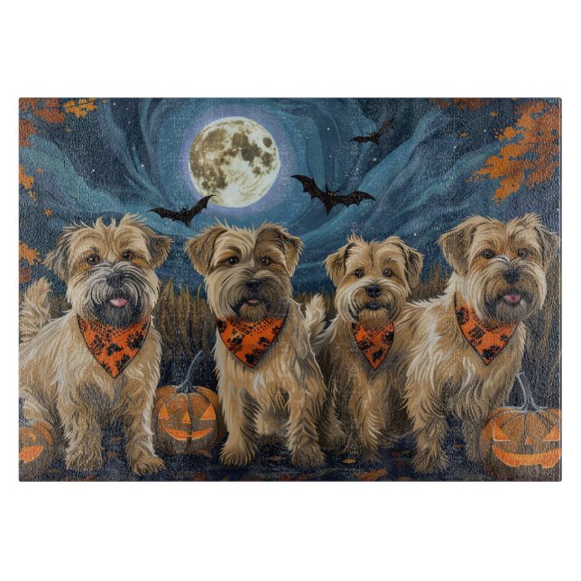 Wheaten Terrier Halloween Spooky Cutting Board (Front)