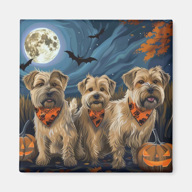 Wheaten Terrier Halloween Spooky Magnet (Front)