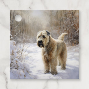 Wheaten Terrier Let It Snow Christmas Favour Tags