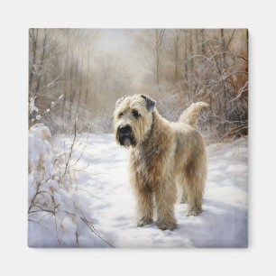 Wheaten Terrier Let It Snow Christmas  Magnet