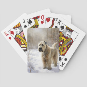 Wheaten Terrier Let It Snow Christmas Playing Cards
