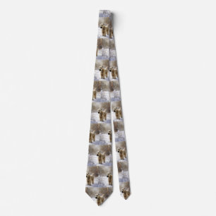 Wheaten Terrier Let It Snow Christmas Tie