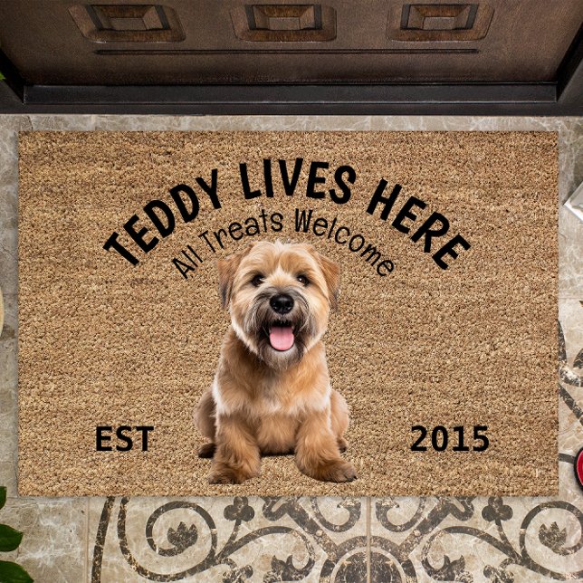 Wheaten Terrier Personalised Dog Lover  Doormat (Creator Uploaded)