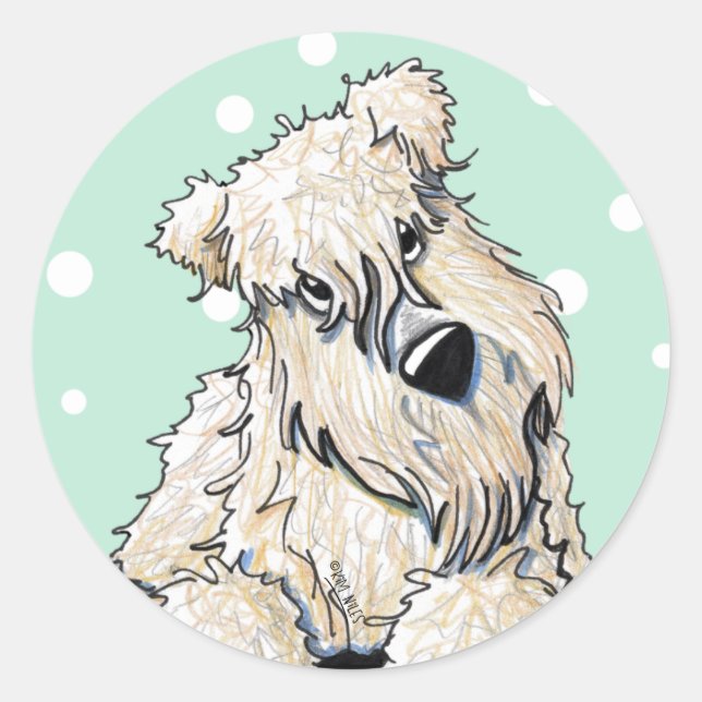 Wheaten Terrier Springtime Stickers (Front)