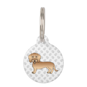 Wheaten Wire Haired Dachshund Cute Cartoon Dog Pet Tag