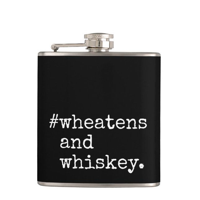 Wheatens and Whiskey Hip Flask (Front)