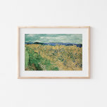 Wheatfield with Cornflowers | Vincent van Gogh Poster<br><div class="desc">Wheatfield With Cornflowers (1890) by Vincent van Gogh (Dutch, 1853–1890) is a vivid and emotionally charged landscape from the artist’s final year. In this painting, Van Gogh captures a golden wheatfield punctuated with brilliant blue cornflowers, using his signature bold brushwork and dynamic colour contrasts. The composition conveys both the beauty...</div>