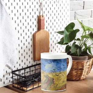 Wheatfield with Crows by Van Gogh Bone China Mug