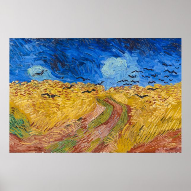 Wheatfield with Crows by Vincent van Gogh Poster (Front)