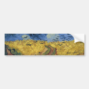 Wheatfield with Crows (F779) Van Gogh Fine Art Bumper Sticker