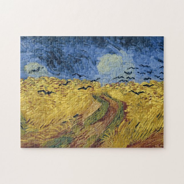 Wheatfield with Crows (F779) Van Gogh Fine Art Jigsaw Puzzle (Horizontal)