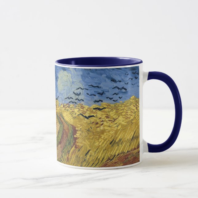 Wheatfield with Crows (F779) Van Gogh Fine Art Mug (Right)