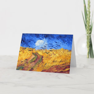Wheatfield with Crows, Van Gogh Card