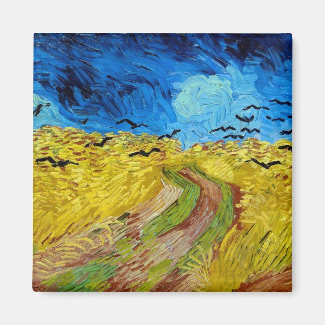 Wheatfield with Crows, Van Gogh Magnet (Front)