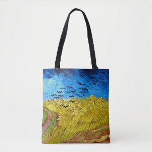 Wheatfield with Crows, Van Gogh Tote Bag