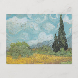 Wheatfield with Cypresses - visit store below Postcard