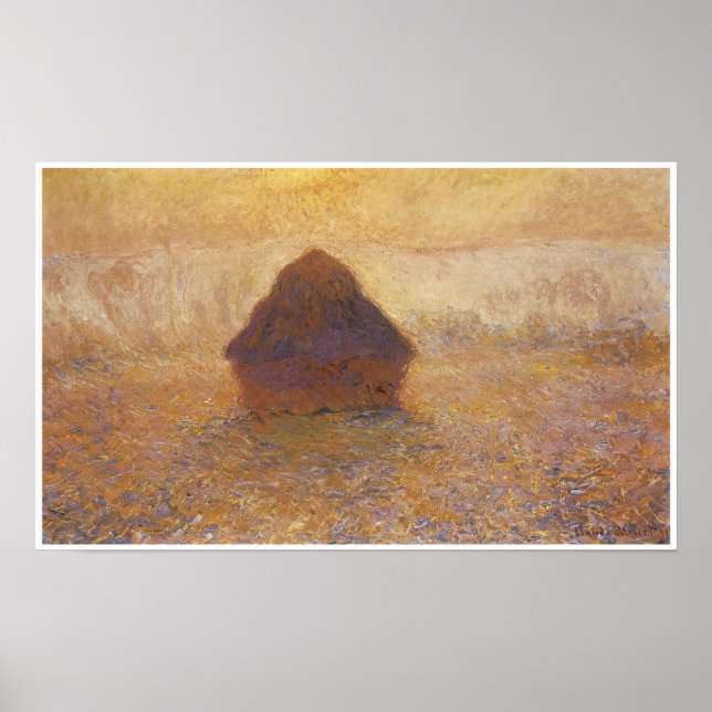Wheatstack (Sun in the mist), 1891 Poster (Front)
